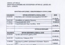 ΔΗΜΟΤΙΚΗ ΚΟΙΝΩΦΕΛΗΣ ΕΠΙΧΕΙΡΗΣΗ ΑΡΓΙΘΕΑΣ (ΔΗ.Κ.Ε.ΑΡ): ΠΡΟΫΠΟΛΟΓΙΣΜΟΣ ΟΙΚΟΝΟΜΙΚΟΥ ΕΤΟΥΣ 2018